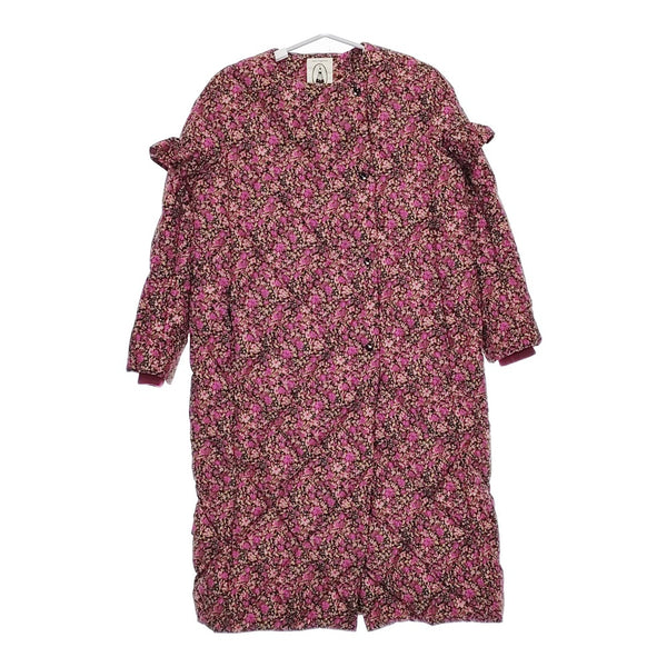 leur logette 01310 花柄ロングダウンコート サイズ1 ダウンコート ピンク レディース ルール ロジェット/ルル ロジェッタ【中古】5-0228A♪