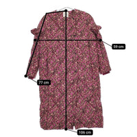 leur logette 01310 花柄ロングダウンコート サイズ1 ダウンコート ピンク レディース ルール ロジェット/ルル ロジェッタ【中古】5-0228A♪