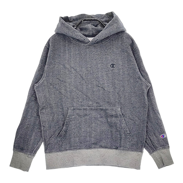Champion C3-J114 サイズM ヘリンボーン プルオーバー パーカー ネイビー レディース チャンピオン【中古】5-0325M♪