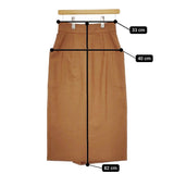 NOLLEY'S ラップ風タイトスカート サイズ36 定価14080円 8-0040-3-06-002 ロングスカート ブラウン レディース ノーリーズ【中古】5-0506M♪