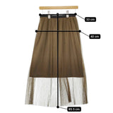 ud by NOLLEY'S sophi チュールプリーツスカート 定価16500円 サイズ38 スカート カーキ レディース ノーリーズソフィ【中古】5-0506M♪