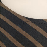 Le Minor ボーダー コットン フランス製 長袖Ｔシャツ カットソー ロンＴ ブラック ブラウン レディース ルミノア【中古】5-0503M∞