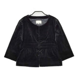 Spick and Span 6102020103 ベロア ノーカラージャケット ブラック レディース スピックアンドスパン【中古】5-0928T△
