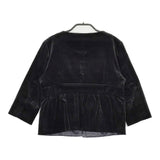 Spick and Span 6102020103 ベロア ノーカラージャケット ブラック レディース スピックアンドスパン【中古】5-0928T△