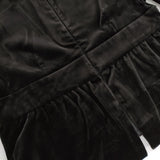 Spick and Span 6102020103 ベロア ノーカラージャケット ブラック レディース スピックアンドスパン【中古】5-0928T△