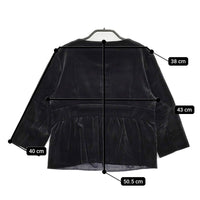 Spick and Span 6102020103 ベロア ノーカラージャケット ブラック レディース スピックアンドスパン【中古】5-0928T△