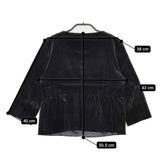 Spick and Span 6102020103 ベロア ノーカラージャケット ブラック レディース スピックアンドスパン【中古】5-0928T△