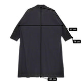 evam eva E211T006 tailored jacket ロングジャケット サイズ2 定価38500円 コート ブラック レディース エヴァムエヴァ【中古】5-0328M♪
