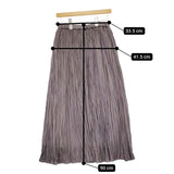 heliopole ワッシャーサテンプリーツスカート 定価30800円 サイズ38 ロングスカート グレー レディース エリオポール【中古】5-0506M♪