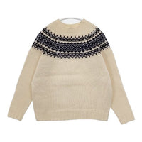 SHETLAND ISLES WOOLLEN MILLS シェトランドアイルウールンミルズ チャンキーノルディックニット 英国製 セーター ニット アイボリー レディース【中古】5-1009T∞