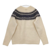 SHETLAND ISLES WOOLLEN MILLS シェトランドアイルウールンミルズ チャンキーノルディックニット 英国製 セーター ニット アイボリー レディース【中古】5-1009T∞