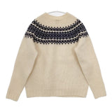 SHETLAND ISLES WOOLLEN MILLS シェトランドアイルウールンミルズ チャンキーノルディックニット 英国製 セーター ニット アイボリー レディース【中古】5-1009T∞