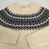 SHETLAND ISLES WOOLLEN MILLS シェトランドアイルウールンミルズ チャンキーノルディックニット 英国製 セーター ニット アイボリー レディース【中古】5-1009T∞
