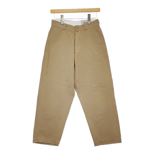 YAECA CHINO CLOTH PANTS WIDE STARIGHT 61651 チノワイドストレート KHAKI サイズ28 チノパンツ ベージュ レディース ヤエカ【中古】5-0506M♪