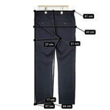 YAECA ERGONOMIC 2WAY タイトスリムフィット スラックス 13620 パンツ ネイビー メンズ ヤエカ【中古】5-1027G∞