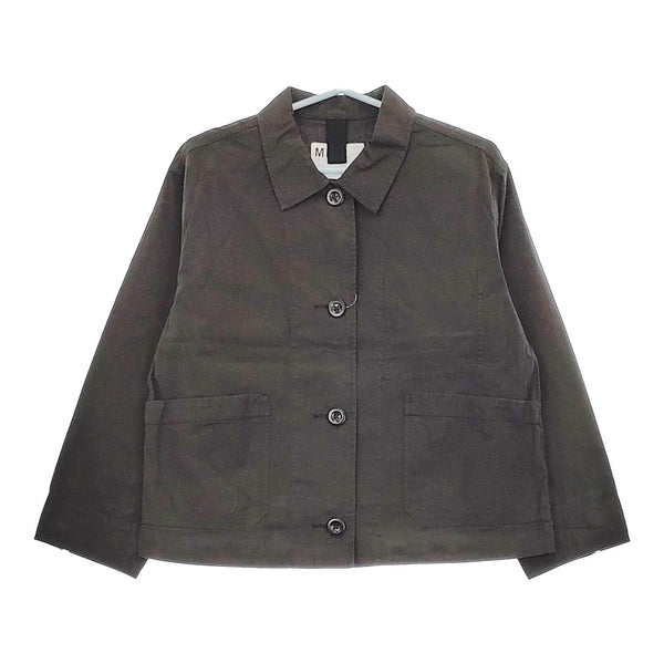 MHL. 595-2125505 OVERDYE MELANGE COTTON LINEN サイズ2 コットンリネン ジャケット 22SS ブラック レディース エムエイチエル【中古】5-0408M♪