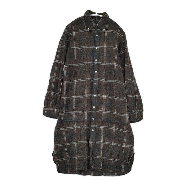 JOURNAL STANDARD チェック ボタンダウン シャツワンピース 09040400065040 シワ加工 ワンピース ブラウン チャコールグレー レディース ジャーナルスタンダード【中古】5-0928T△