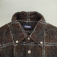 JOURNAL STANDARD チェック ボタンダウン シャツワンピース 09040400065040 シワ加工 ワンピース ブラウン チャコールグレー レディース ジャーナルスタンダード【中古】5-0928T△