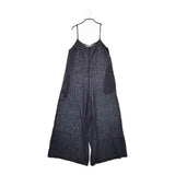 weeksdays ほぼ日 fog linen works リネン サロペット ネイビー レディース ウィークスデイズ【中古】5-0408M♪