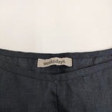 weeksdays ほぼ日 fog linen works リネン サロペット ネイビー レディース ウィークスデイズ【中古】5-0408M♪