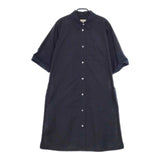 MARGARET HOWELL 578-0158606 COTTON POPLIN 七分袖 ワンピース ネイビー レディース マーガレットハウエル【中古】5-0503M∞