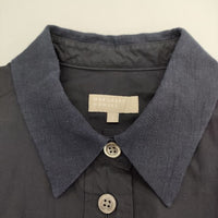 MARGARET HOWELL 578-0158606 COTTON POPLIN 七分袖 ワンピース ネイビー レディース マーガレットハウエル【中古】5-0503M∞