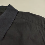 MARGARET HOWELL 578-0158606 COTTON POPLIN 七分袖 ワンピース ネイビー レディース マーガレットハウエル【中古】5-0503M∞