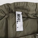 MHL. 595-2140583 コットンツイル サイズ3 イージー パンツ 22SS カーキ レディース エムエイチエル【中古】5-0506M♪