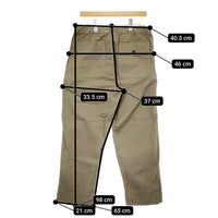 MHL. 595-2140583 コットンツイル サイズ3 イージー パンツ 22SS カーキ レディース エムエイチエル【中古】5-0506M♪