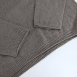 MARGARET HOWELL 589-2263004 カシミヤ シルク混 長袖 セーター ニット チャコールグレー レディース マーガレットハウエル【中古】5-0928T△