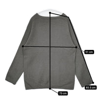 MARGARET HOWELL 589-2263004 カシミヤ シルク混 長袖 セーター ニット チャコールグレー レディース マーガレットハウエル【中古】5-0928T△