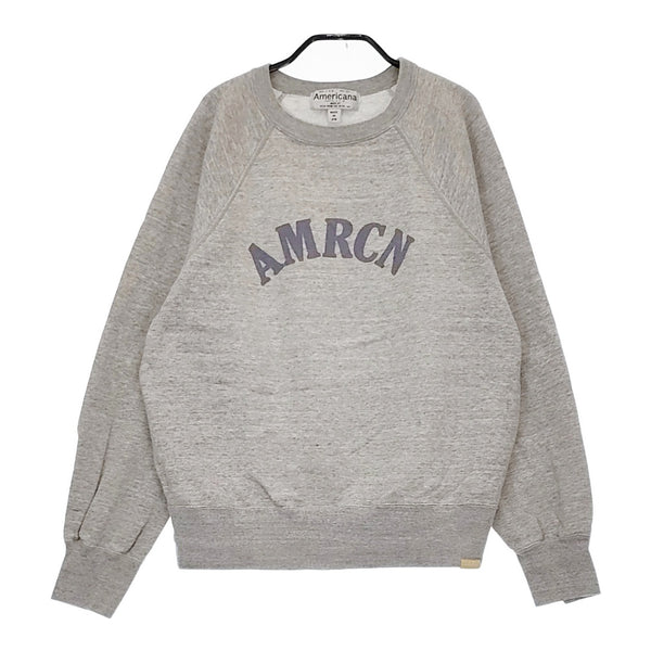 AMERICANA ロゴプリント ラグラン スウェット ライトグレー レディース アメリカーナ【中古】5-0506M♪