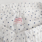 GALLEGO DESPORTES 9324 dot twill ドットツイル エラスティックパンツ S ホワイト ライトブルー レディース ギャレゴ デスポート【中古】5-0408M♪