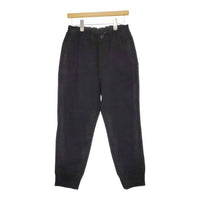 MHL. 595-2240502 サイズ2 WORN COTTON DRILL 裾リブ イージー パンツ ブラック レディース エムエイチエル【中古】5-0506M♪