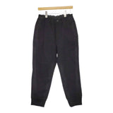 MHL. 595-2240502 サイズ2 WORN COTTON DRILL 裾リブ イージー パンツ ブラック レディース エムエイチエル【中古】5-0506M♪