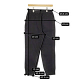 MHL. 595-2240502 サイズ2 WORN COTTON DRILL 裾リブ イージー パンツ ブラック レディース エムエイチエル【中古】5-0506M♪