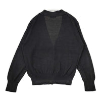 MARGARET HOWELL 578-0164600 COTTON CASHMERE V NECK CARDIGAN カーディガン ブラック レディース マーガレットハウエル【中古】5-0928T△
