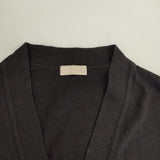 MARGARET HOWELL 578-0164600 COTTON CASHMERE V NECK CARDIGAN カーディガン ブラック レディース マーガレットハウエル【中古】5-0928T△