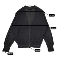 MARGARET HOWELL 578-0164600 COTTON CASHMERE V NECK CARDIGAN カーディガン ブラック レディース マーガレットハウエル【中古】5-0928T△
