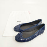 repetto エナメル パテント サンドリオン サイズ39 1/2 バレエシューズ ネイビー レディース レペット【中古】5-1203G◎