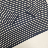 JOHN SMEDLEY メリノウール ボーダー イギリス製 セーター ニット ネイビー レディース ジョンスメドレー【中古】5-1002T∞