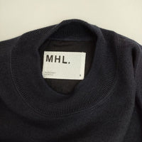 MHL. 595-1263505 FELTED ROUGH WOOL セーター ニット ネイビー レディース エムエイチエル【中古】5-1002T∞
