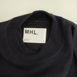 MHL. 595-1263505 FELTED ROUGH WOOL セーター ニット ネイビー レディース エムエイチエル【中古】5-1002T∞