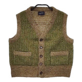 45R/45rpm シェットランドツイードニットの908ベスト 定価37400円 ベスト グリーン ブラウン レディース フォーティーファイブアールピーエム【中古】5-1115T∞