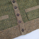 45R/45rpm シェットランドツイードニットの908ベスト 定価37400円 ベスト グリーン ブラウン レディース フォーティーファイブアールピーエム【中古】5-1115T∞