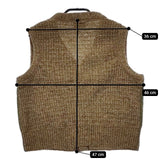 45R/45rpm シェットランドツイードニットの908ベスト 定価37400円 ベスト グリーン ブラウン レディース フォーティーファイブアールピーエム【中古】5-1115T∞