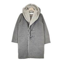 DoCLASSE AUTORE 尾州織 ダウン ファー付き ウール ダッフルコート グレー レディース ドゥクラッセ 【中古】5-1012A◆