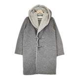 DoCLASSE AUTORE 尾州織 ダウン ファー付き ウール ダッフルコート グレー レディース ドゥクラッセ 【中古】5-1012A◆