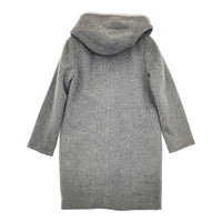 DoCLASSE AUTORE 尾州織 ダウン ファー付き ウール ダッフルコート グレー レディース ドゥクラッセ 【中古】5-1012A◆