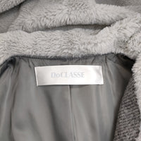 DoCLASSE AUTORE 尾州織 ダウン ファー付き ウール ダッフルコート グレー レディース ドゥクラッセ 【中古】5-1012A◆